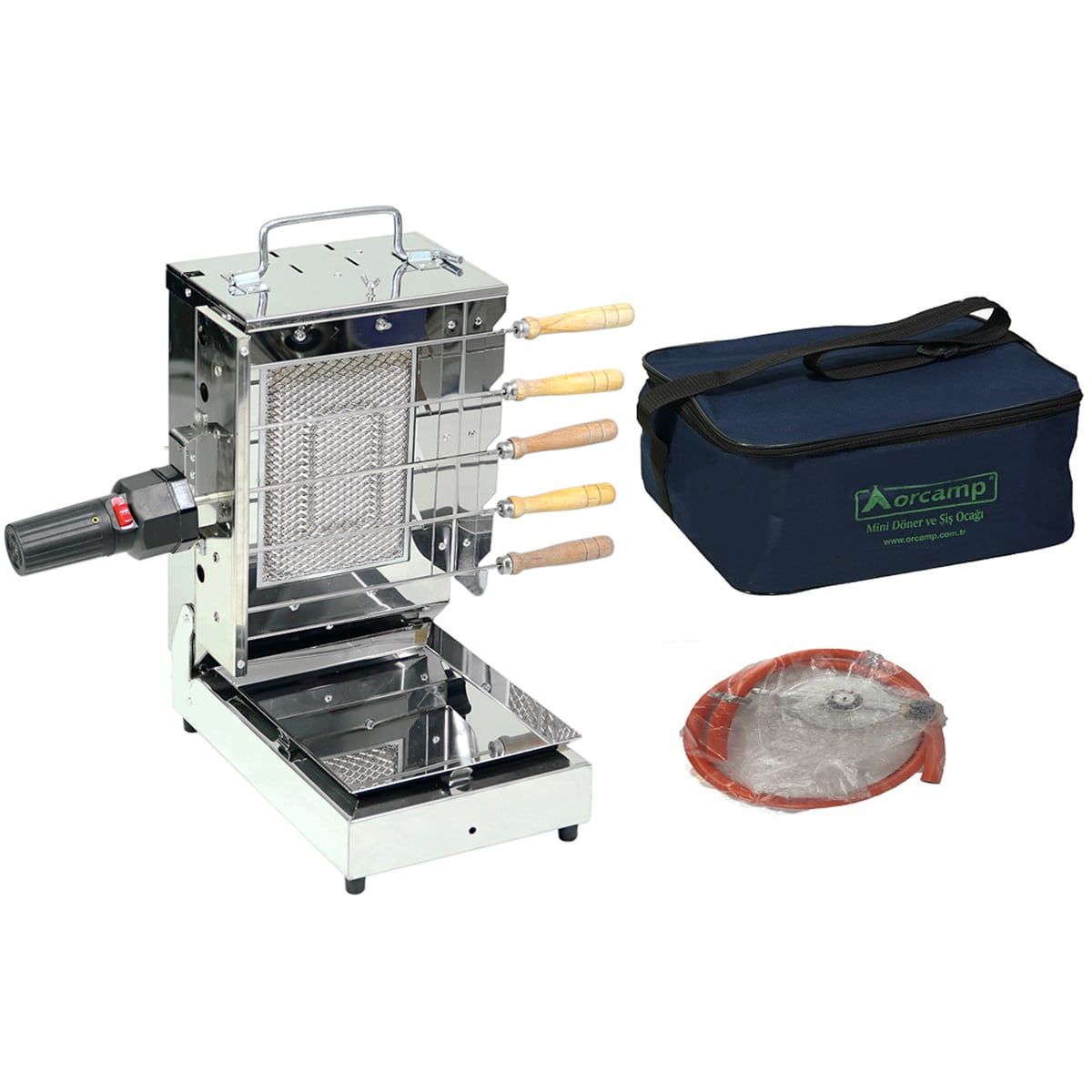 Orcamp Taşınabilir Döner Makinesi Motorlu Şiş Çevirme