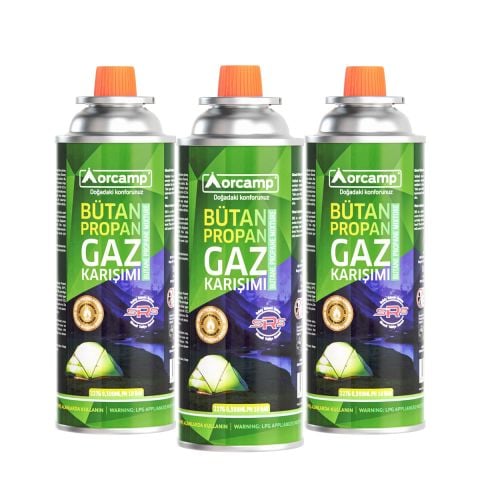 Orcamp 227 Gram Setli Gaz Kartuşu x3