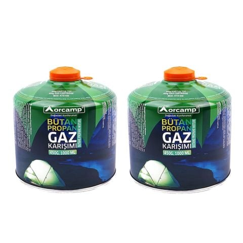 Orcamp 450 Gram Setli Gaz Kartuşu x2