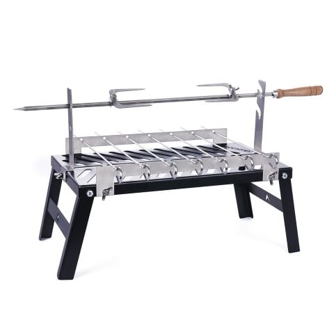 Orcamp Grilon Ateş Üstü Izgara Şiş / Piliç Çevirme Aparatlı