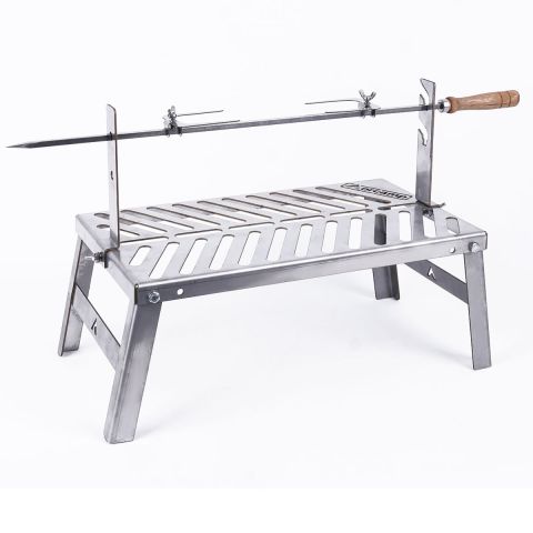 Orcamp Stovo Ateş Üstü Izgara Şiş/ Piliç Çevirme Aparatlı