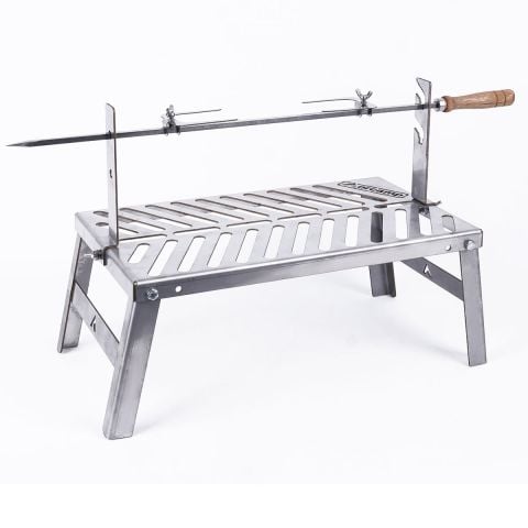 Orcamp Stovo Ateş Üstü Izgara Şiş/ Piliç Çevirme Aparatlı