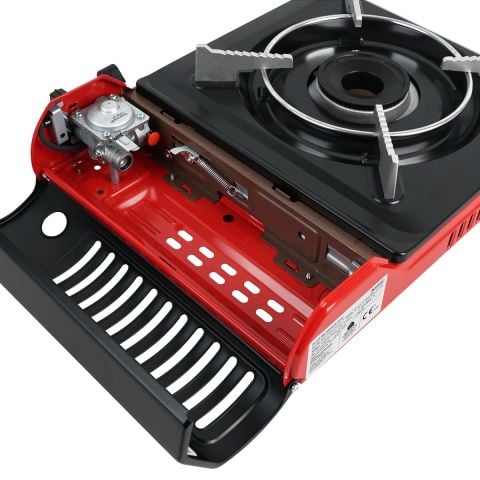 Orcamp Tekli Portatif Ocak Gaz Stop Emniyetli Kırmızı