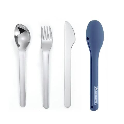 Orcamp Kamp Çatal, Kaşık, Bıçak Seti Mavi