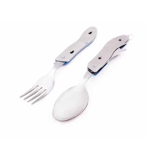 Orcamp Kamp Çatal Kaşık Bıçak Seti Mavi