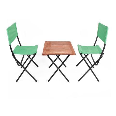 Orcamp Ahşap Kamp Tabureli Masa Seti