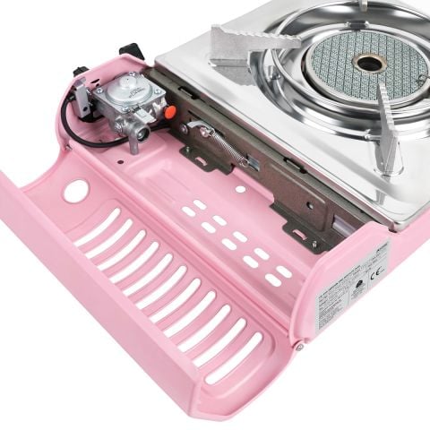 Orcamp Pro Seramik Portatif Ocak Gaz Stop Emniyetli / Pembe